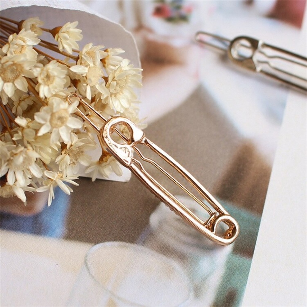 Unique Clothing Safety Pin Gold/Silver Hair Clip - Picture 4 of 8